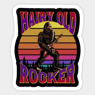 Bigfoot Hairy Old Rocker Sticker